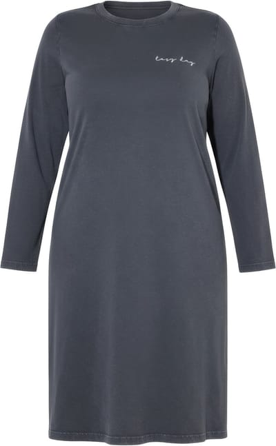 Studio Untold - Dames - Jerseyjurk A-lijn midi-lengte - Antraciet melange - Maat 42+