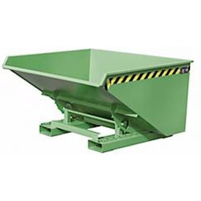 Bauer EXPO® E-900, spanenopvangbak type E, met zeefplaat, olie- en waterdicht, geschikt voor vorkheftrucks, B 1570 x H 1260 x H 835 mm, reseda groen RAL 6011