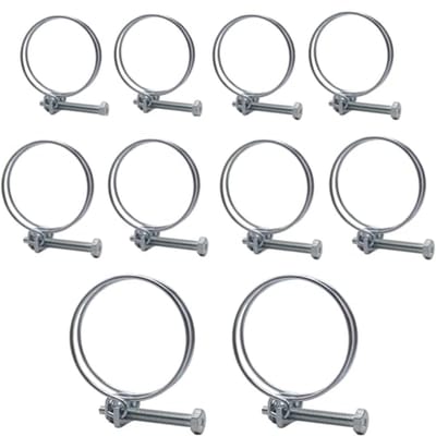 Verstelbare dubbele draadslangklemmen 31-35 mm - Gecoate stalen slangklemmen voor alle toepassingen
