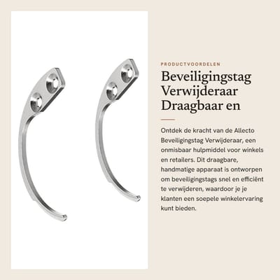 Dailygoods- Beveiligingstag Verwijderaar Draagbaar - Handmatige Verwijderaar - Magneet Sleutel - Hoogwaardig Verenstaal - Betrouwbaar Ontwerp met Ophanggaten - Tagverwijderaar