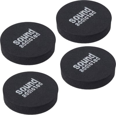 Isolatie Pads - Trillingsdempers - Geluid Verbeteren - Universele Pasvorm - Rond 6.3cm - Zwart