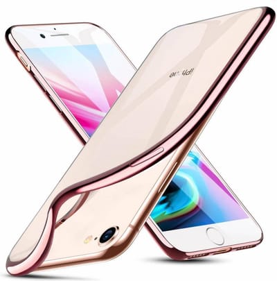 ESR iPhone X hoesje ultradun galvanische roze zijkant zacht TPU