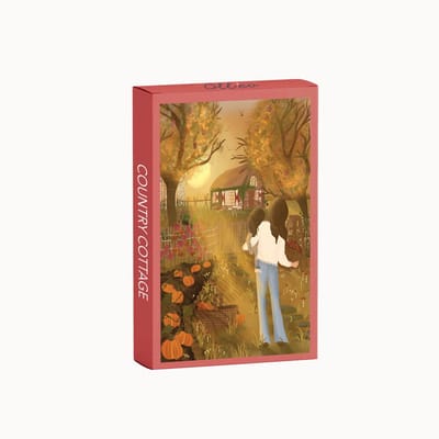 Mini Puzzel 99 stukjes Country Cottage - Oll'eo - Mini Puzzel Volwassenen - Micro Puzzel - Puzzel To Go Vakantie - Puzzel Op Reis - Puzzel Cadeau