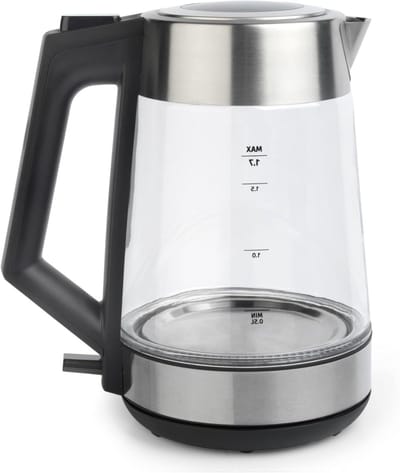 Glazen Waterkoker - Snelkoker Transparant - Warme Dranken Maken - Kleurveranderende LED - 17 Liter - Zwart