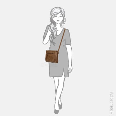 Enrico Benetti Julia crossbody tas camel