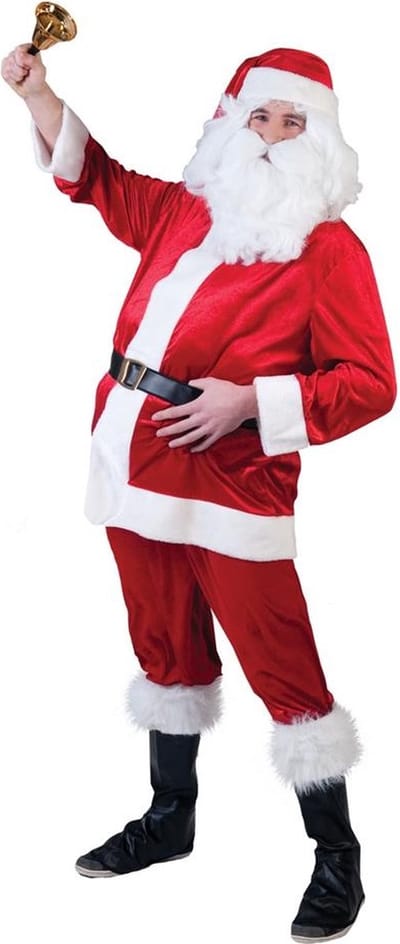 Fluwelen kerstmannen pakken