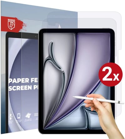 Rosso Screen Protector Geschikt voor Apple iPad Air 13 (2024/2025/2026) | Paper Feel | Papier Gevoel Folie | Ultra Clear Beschermfolie | Case Friendly | Duo Pack