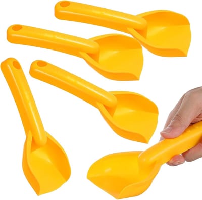 Strandschepjes Set - Zand Schepjes - Strand Speelplezier - Compact Lichtgewicht - 18x7.5x3.5CM - Geel