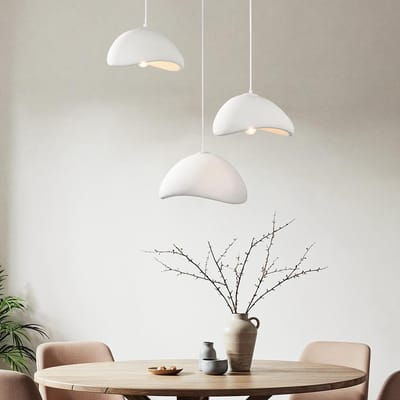 LumenXL 3-lichts Wabi Sabi hanglamp wit steeneffect - Sora