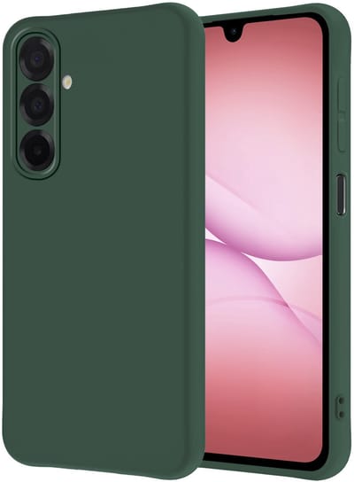 Hoesje - Geschikt voor Samsung Galaxy A17 - Sterk & Shockproof - Hoes Cover - Siliconen Case - Donkergroen