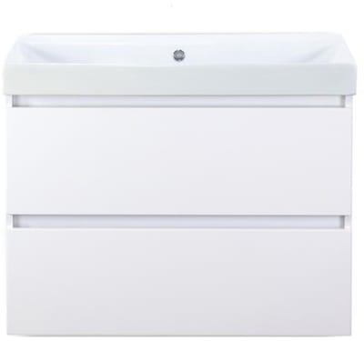 Maxx XL Badmeubelset 80 cm - Wit Hoogglans - Wastafel Just Zonder Kraangat