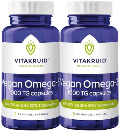 Vitakruid Omega 3 1000 TG Vegan - 2 x 60 softgels - Voordeelverpakking