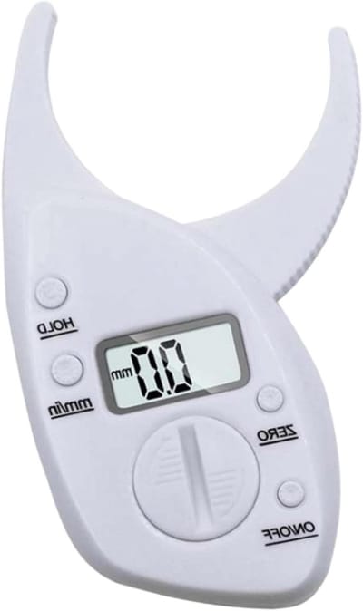 Digitale Vetklauw - Lichaamsvet Meter - Fitness Voortgang - Nauwkeurige Meting - 0-50 mm - Wit
