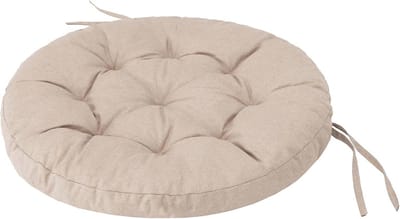Kussen voor Hangstoel - Rond Kussen 65 cm - Beige - Ideaal voor Ontspannen Schommelen