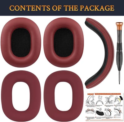 Vervangingskit voor Earpads en Hoofdband voor ATH M50, M50X, M50XWH, M50XBT, M50XBT2, M50S/LE Hoofdtelefoons, Comfortabele Kussens en Hoofdbandkussen voor Ondersteuning en Geluidservaring
