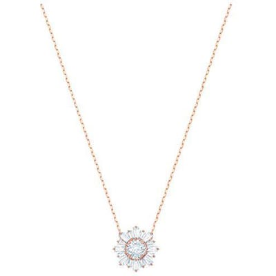 Swarovski Idyllia Sunshine Serie Roségoud Zonnebloem Inleg Ketting Damesketting 5451376 Box (Random Color) white