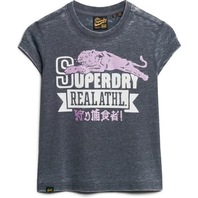 Superdry - Varsity Burnout T-shirt - Dames - T-shirts