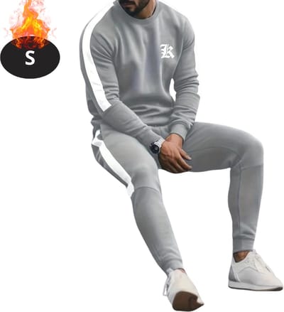 Nivard Joggingpak - Huispak - Volwassenen - Trainingspak - Comfortabel - Joggingsbroek - Tracksuit - Heren - Casual - Lichtgrijs - S