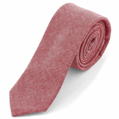 Roze Katoenen Stropdas