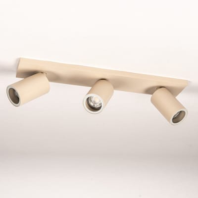 Lumidora Opbouwspot 75509 - DANNY IP - 3 Lichts - GU10 - Beige - Metaal - Badkamerlamp - IP44
