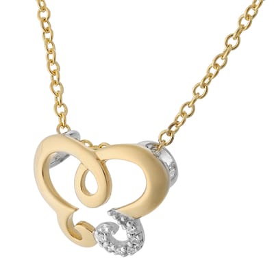 Orphelia 'Joya' Dames 925 Sterling Zilver Set: Ketting-Hanger + Oorbellen - Zilver/Goud SET-7088/1