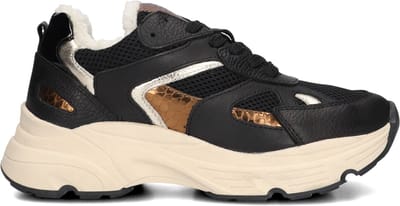 Omoda Tokio Sneakers Dames - Leren Sneaker - Zwart - Maat 42