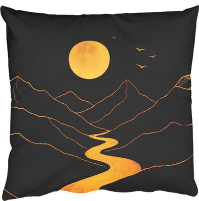 Sierkussens - Kussentjes Woonkamer - 50x50 cm - Rivier - Goud - Maan - Vogels