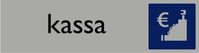 Informatiebord | Kassa | 165 x 44 mm