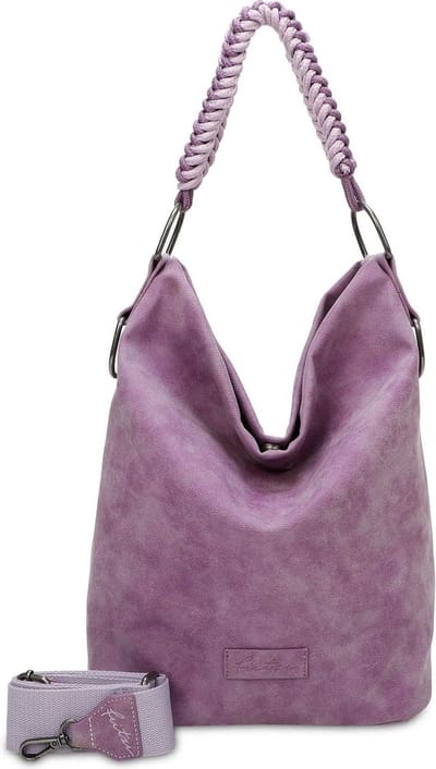 Fritzi aus Preußen Schoudertas Olga Special Rub Hobo Bag Lilac Paars