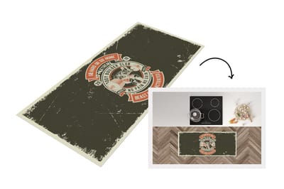 Keukenloper - Loper keuken - Mancave - Gewichten - Sport - Retro - 120x50 cm - Keukenloper vinyl