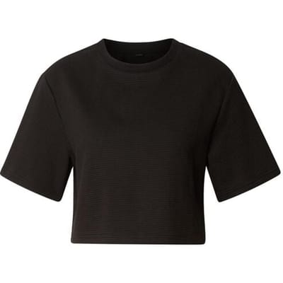 Urban Classics Ladies Structured Jersey Cropped Tee Dames T-shirt - zwart - S