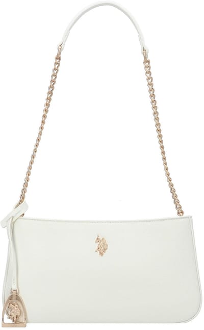 U.S. POLO ASSN. schoudertas Jones Hobo Bag Cream White crème