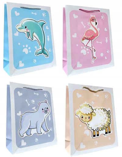 Decoratieve Cadeautas 30x41,5x12cm Dierenprint - 1 Stuk