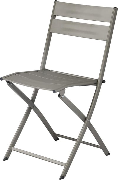 Opvouwbare Stoelen - Tuinstoelen Klapstoelen - Buiten Zitten - Onderhoudsvrij Aluminium - Set van 2 - Taupe