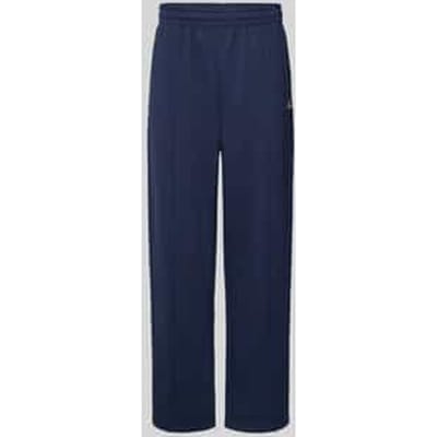 Sweatpants met lengtenaden en labelprint