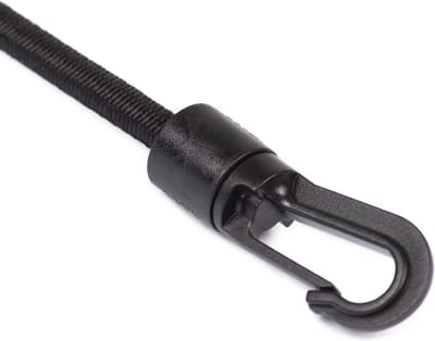 Rubbermagazijn - Spanelastiek met kunststof Karabijn - 25 stuks - Zwart - Lengte: 60 cm - Zeer elastisch & slijtvast