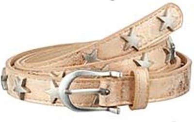 Dames riem Fashion - Rosegoud Metallic met Sterren - 95 cm