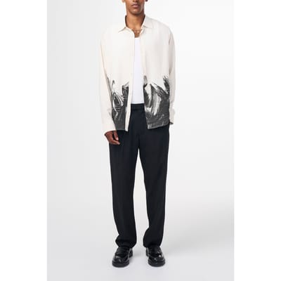 NN.07 Freddy No Pkt 5971 Ivory Size: M | Formal Shirts Outlet | Heren | Zwart