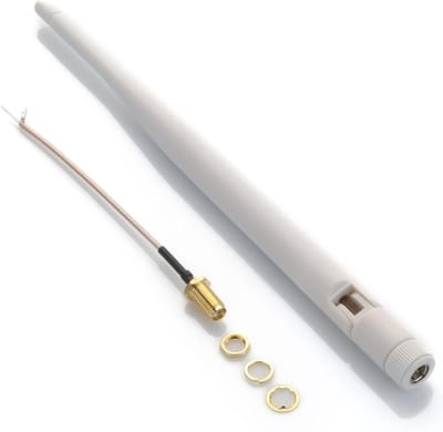 868 MHz Antenne - Radio Pigtail Kabel - Bereik Vergroten - Kantelbaar Zwenkbaar Ontwerp - 5 dBi Winst - Wit