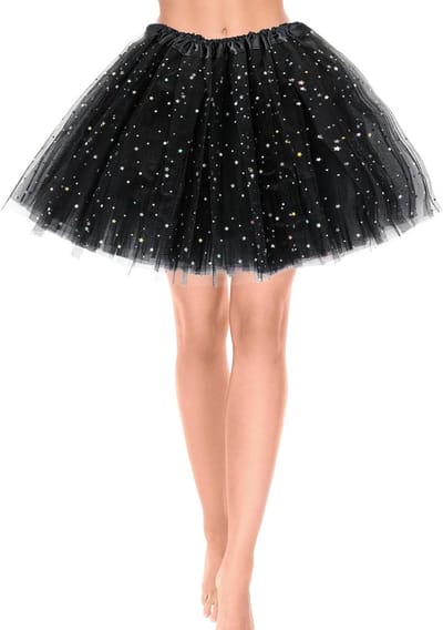 Elegante Tulle Rok met Pailletten en Sterren voor Volwassenen en Tieners - Retro 80s Tutu voor Feestjes, Halloween en Carnaval
