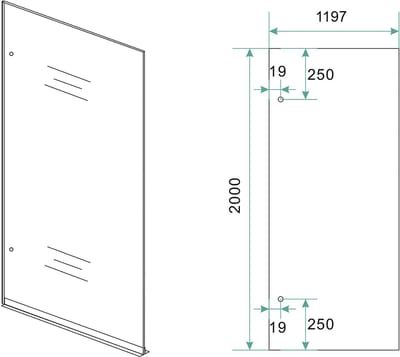 Wiesbaden Less Inloopdouche Links 120 x 200 cm - Geborsteld Brons Koper