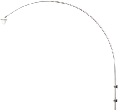 Staalkleurige Wandlamp - Modern, 145 cm Hoog, Draaibaar en Uittrekbaar - Sparkled Light 1481ST - Steinhauer