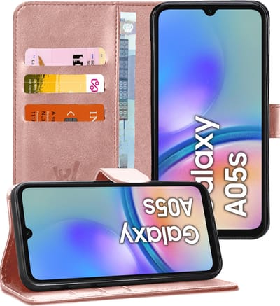 Hoesje geschikt voor Samsung Galaxy A05s - Portemonnee Book Case Rosegoud