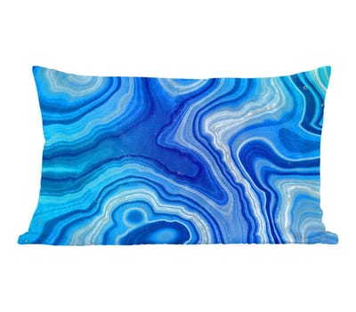 Sierkussens - Kussentjes Woonkamer - 60x40 cm - Marmer - Agaat - Blauw - Stenen