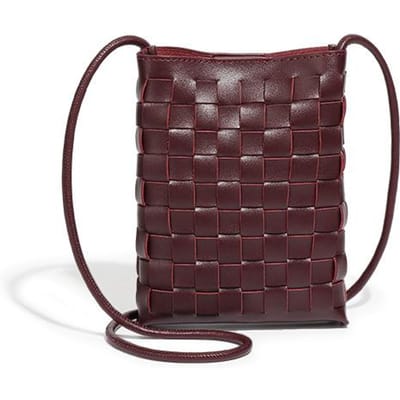 Retro en Modieuze Handgeweven Mobiele Telefoontas, Eenvoudig en Veelzijdig In Europa en Amerika, Enkelvoudige schouder en Cross-body gray