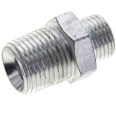 UN 11/16''-16 x 1/2'' NPT Verzinkt Stalen Borstnippel ORFS 630 Bar - Hydrauliek - FL2S-M-EZ-011U-012N-O