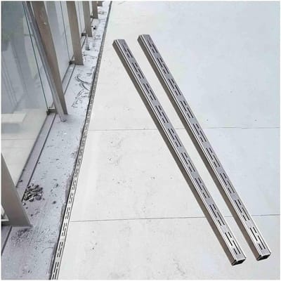Afvoergoot RVS - Waterafvoer - Efficiënte drainage - Roestvrij staal - 100 cm lengte - Zilver