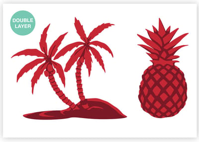 Ananas sjabloon - Eiland sjabloon - 2 lagen kunststof A3 stencil - Kindvriendelijk sjabloon geschikt voor graffiti, airbrush, schilderen, muren, meubilair, taarten en andere doeleinden