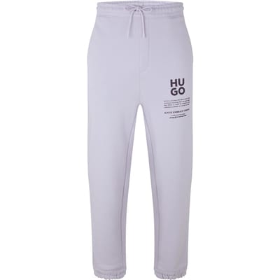 Hugo Mannen Dapurlonga Logo Relaxed Fit Joggers (Licht Paars)
