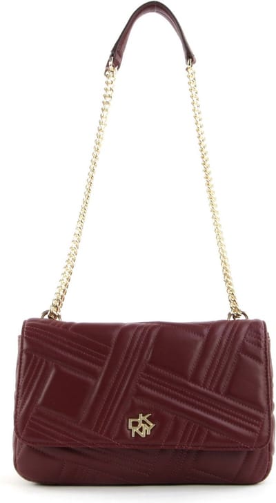DKNY Leren Schoudertas Alice Shoulder Flap Aged Wine Rood